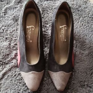 Colorful suede 👠 heels beautiful 😍 sexy 6M black